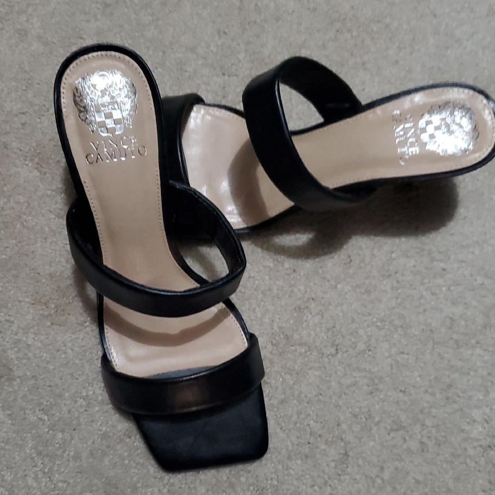 Vince Camuto Black Strappy Heels